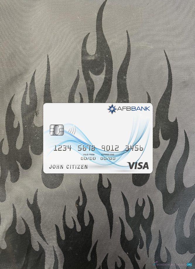 Download Azerbaijan AFB bank visa card photolook front Photoshop template